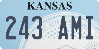 KS license plate 243AMI