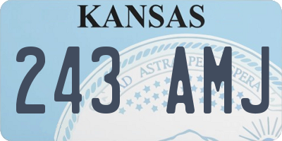 KS license plate 243AMJ