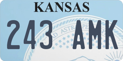 KS license plate 243AMK