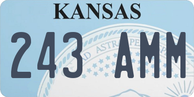 KS license plate 243AMM