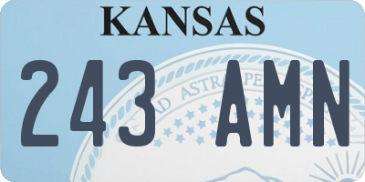 KS license plate 243AMN