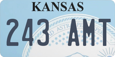 KS license plate 243AMT