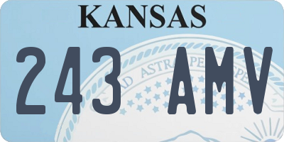 KS license plate 243AMV