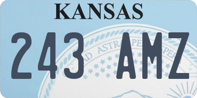 KS license plate 243AMZ