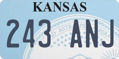 KS license plate 243ANJ