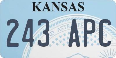 KS license plate 243APC