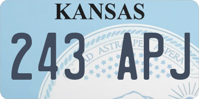 KS license plate 243APJ