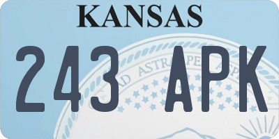 KS license plate 243APK