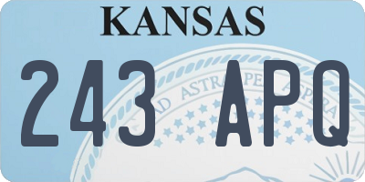 KS license plate 243APQ