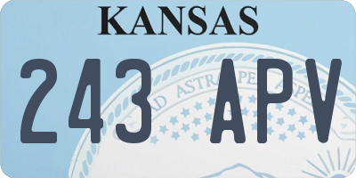 KS license plate 243APV