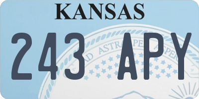 KS license plate 243APY