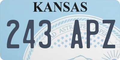 KS license plate 243APZ