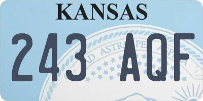 KS license plate 243AQF