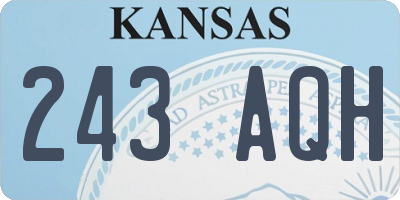KS license plate 243AQH