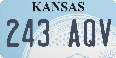 KS license plate 243AQV