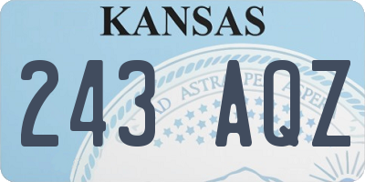 KS license plate 243AQZ