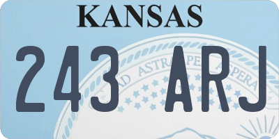 KS license plate 243ARJ