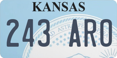 KS license plate 243ARO