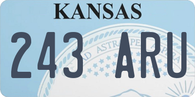 KS license plate 243ARU
