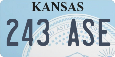 KS license plate 243ASE