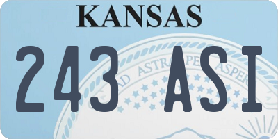 KS license plate 243ASI