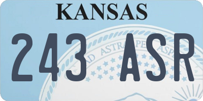 KS license plate 243ASR
