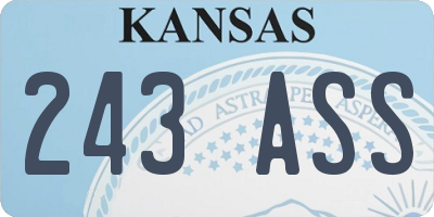 KS license plate 243ASS