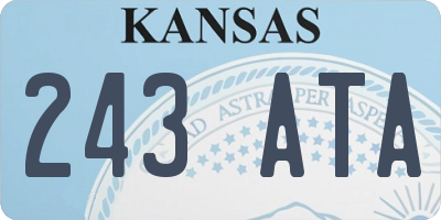KS license plate 243ATA