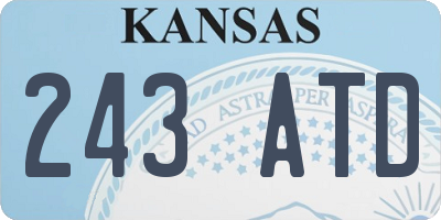 KS license plate 243ATD