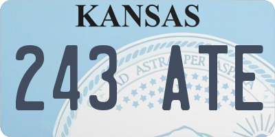 KS license plate 243ATE