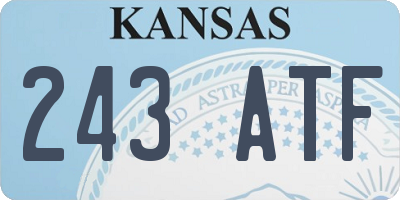 KS license plate 243ATF