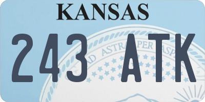 KS license plate 243ATK