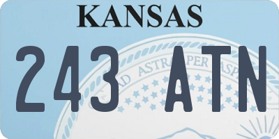 KS license plate 243ATN