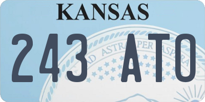 KS license plate 243ATO