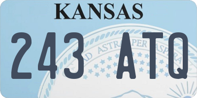 KS license plate 243ATQ