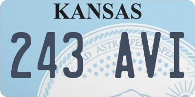 KS license plate 243AVI