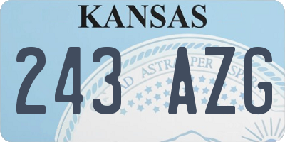 KS license plate 243AZG