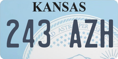 KS license plate 243AZH