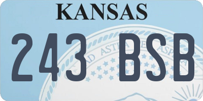 KS license plate 243BSB