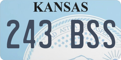 KS license plate 243BSS
