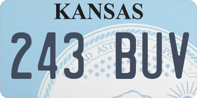 KS license plate 243BUV