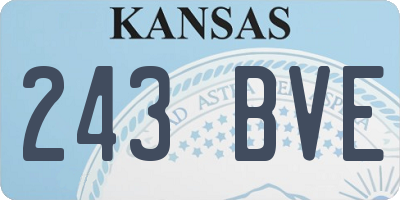 KS license plate 243BVE