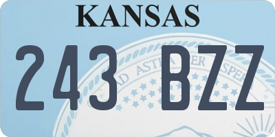 KS license plate 243BZZ