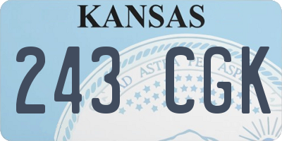 KS license plate 243CGK