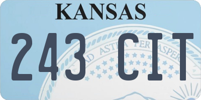 KS license plate 243CIT