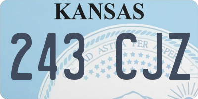 KS license plate 243CJZ