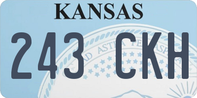 KS license plate 243CKH