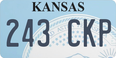 KS license plate 243CKP