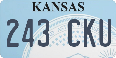 KS license plate 243CKU