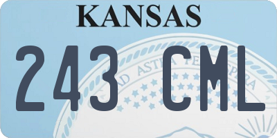KS license plate 243CML